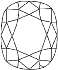 CUSHION diamond shape icon