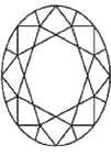 OVAL diamond shape icon
