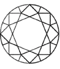 ROUND diamond shape icon