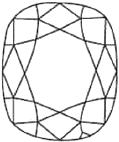 Cushion diamond shape icon